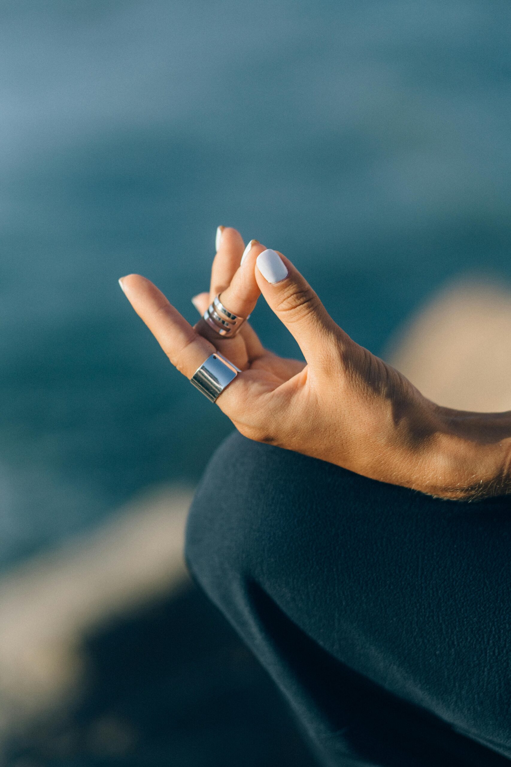 Women hand meditating