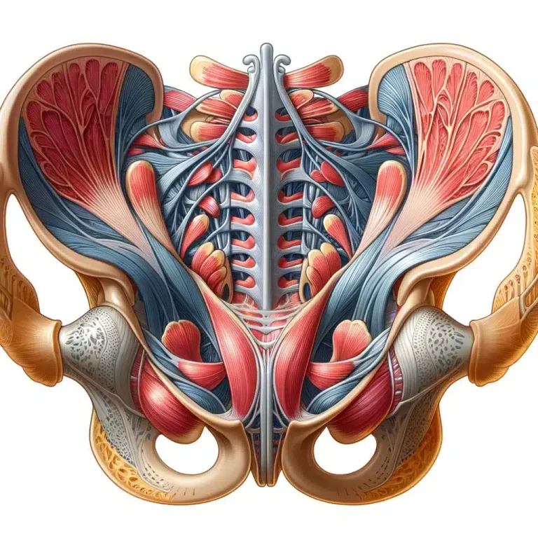 Detailed illustration of the female pelvic floor